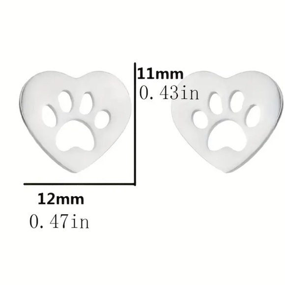 Dog Paw Earrings NWT - Picture 2 of 2